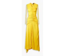 Proenza Schouler Ruched jersey maxi dress - Yellow Yellow