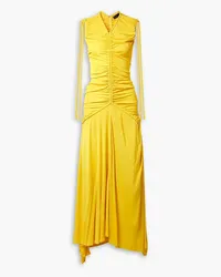 Proenza Schouler Ruched jersey maxi dress - Yellow Yellow