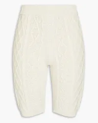 Loulou Studio Cable-knit silk-blend shorts - White White