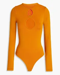 Simon Miller Cutout stretch-jersey bodysuit - Orange Orange