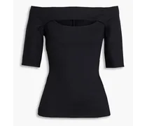 Off-the-shoulder cutout stretch-jersey top - Black