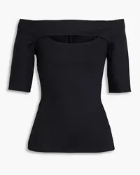 Rosetta Getty Off-the-shoulder cutout stretch-jersey top - Black Black