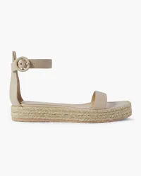 Gianvito Rossi Leather espadrille platform sandals - Neutral Neutral