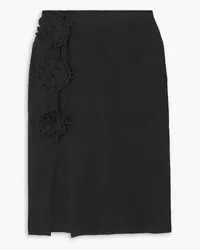 Jean Paul Gaultier Embellished stretch-knit skirt - Black Black