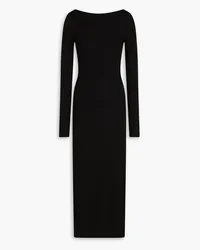 Enza Costa Ribbed jersey midi dress - Black Black