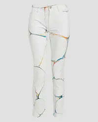 Stella McCartney Printed mid-rise skinny jeans - White White