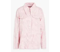 Paisley-print denim shirt - Pink