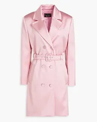 Moschino Belted satin trench coat - Pink Pink