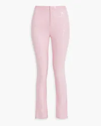 ROTATE Birger Christensen Sequined mesh slim-leg pants - Pink Pink