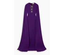 Embellished crepe gown - Purple