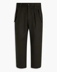 Emporio Armani Cropped tapered felt pants - Green Green