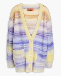 Missoni Striped wool-blend cardigan - Purple Purple