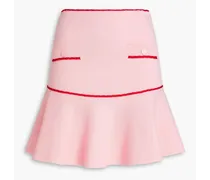 Piped stretch-knit mini skirt - Pink