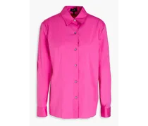 Cotton-blend poplin shirt - Pink