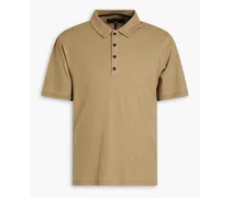 Mercer linen and cotton-blend jersey polo shirt - Green