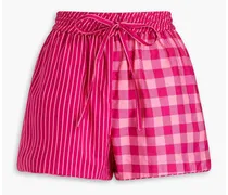 The Charlie printed cotton-poplin shorts - Pink