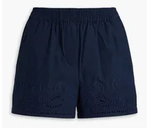 Maye broderie anglaise cotton shorts - Blue