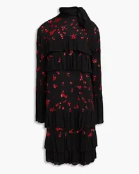 Valentino Garavani Pussy-bow embellished crepe dress - Black Black