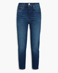 RE/DONE 90s cropped high-rise slim-leg jeans - Blue Blue