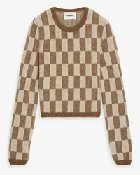 Nanushka Checked knitted sweater - Brown Brown