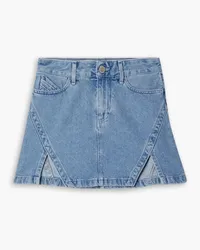 ATTICO Lula paneled denim mini skirt - Blue Blue