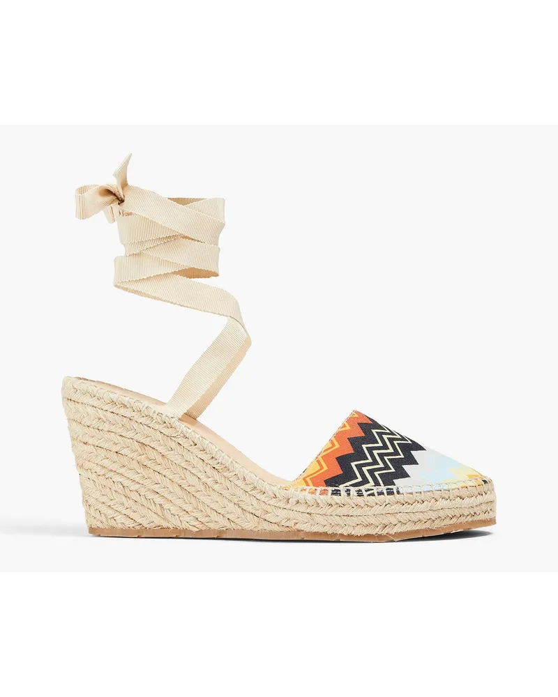 Missoni Printed canvas wedge espadrilles - Multicolor Multicolor