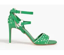 Free Rockstud Spike quilted leather sandals - Green