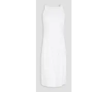 X-Racer linen-blend midi dress - White