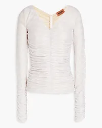 Missoni Ruched crochet-knit sweater - White White