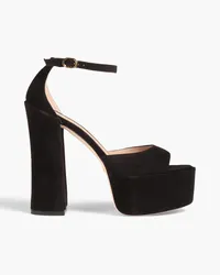 Stuart Weitzman SkyHigh 145 suede platform sandals - Black Black