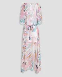 Etro Belted printed voile maxi dress - White White