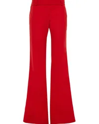 Balmain Wool-crepe flared pants - Red Red