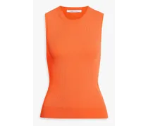 Ribbed-knit tank - Orange