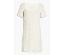 Koos cable-knit silk-blend mini dress - White