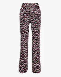 Missoni Metallic crochet-knit bootcut pants - Black Black