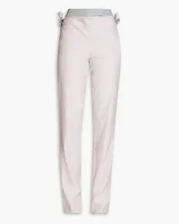 Valentino Garavani Silk-crepe straight-leg pants - Purple Purple