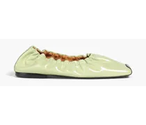 Patent-leather ballet flats - Green