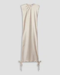 ATTICO Open-back satin midi dress - White White