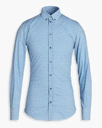 Dolce & Gabbana Printed cotton-poplin shirt - Blue Blue