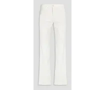 Lyocell-blend twill pants - White