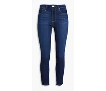 Hoxton cropped high-rise skinny jeans - Blue