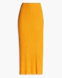 By Malene Birger Irvana ribbed-knit midi skirt - Yellow Yellow