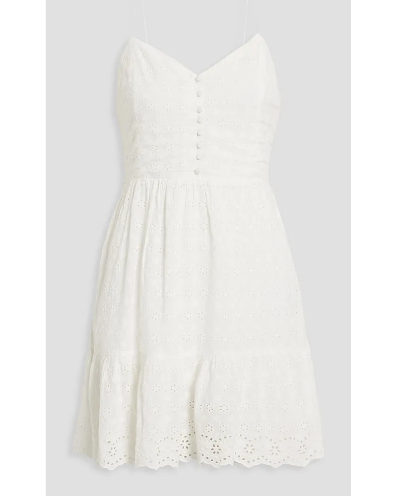 Alice + Olivia Alice Olivia - Fae gathered broderie anglaise mini dress - White White