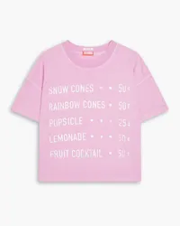 Mother Printed cotton-jersey T-shirt - Pink Pink