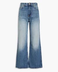 Ganni Faded high-rise wide-leg jeans - Blue Blue