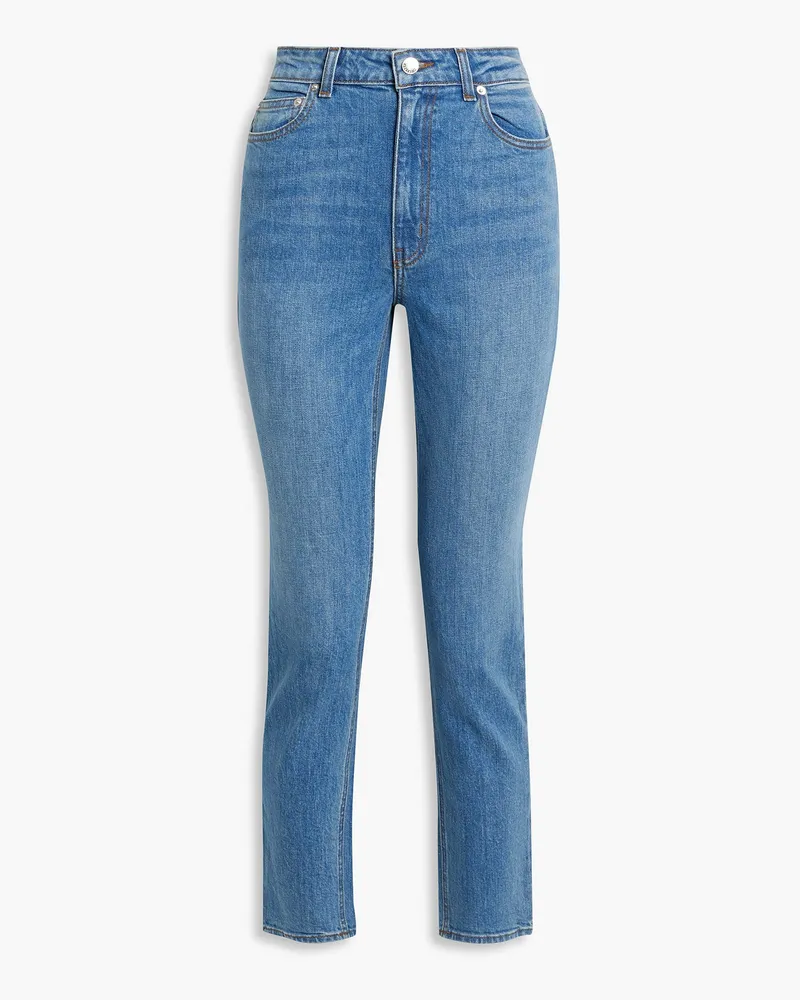 Derek Lam Kate cropped mid-rise straight-leg jeans - Blue Blue