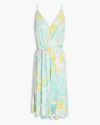 Emilio Pucci Printed jersey wrap dress - Green Green