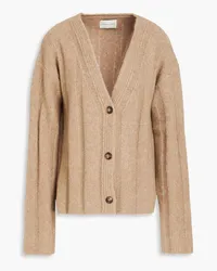 Loulou Studio Ribbed bouclé-knit cashmere-blend cardigan - Neutral Neutral