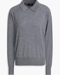 Theory Mélange merino wool-blend sweater - Gray Gray