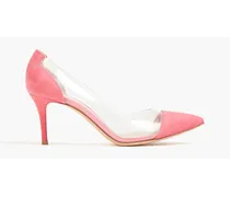 PVC and suede pumps - Pink